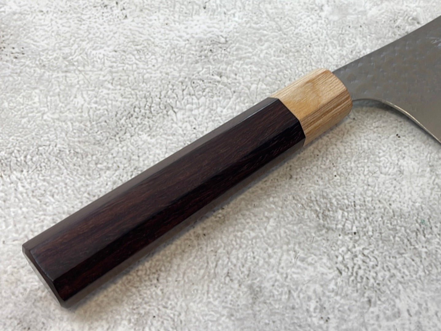 Yu Kurosaki R2(SG2) Hammered SENKO-EI WA RS8H Japanese Gyuto 240mm with Brown-Ring Octagonal Handle