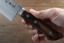 Load image into Gallery viewer, Kanetsune VG1 Hammered Santoku Japanese Knife 165mm Mahogany Handle